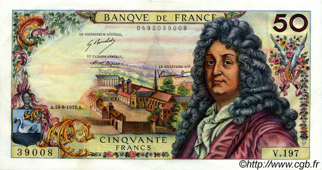 50 Francs RACINE FRANCIA  1972 F.64.21 EBC+