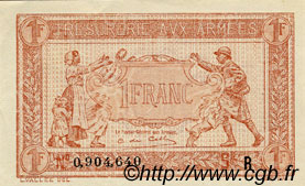 1 Franc TRÉSORERIE AUX ARMÉES 1919 FRANCIA  1919 VF.04.05 SC+