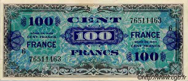 100 Francs FRANCE FRANKREICH  1944 VF.25.06 VZ