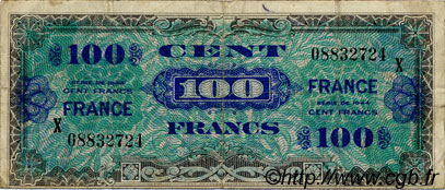 100 Francs FRANCE FRANKREICH  1944 VF.25.11 S