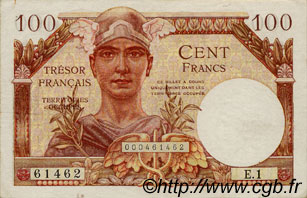 100 Francs TRÉSOR FRANÇAIS FRANKREICH  1947 VF.32.01 VZ