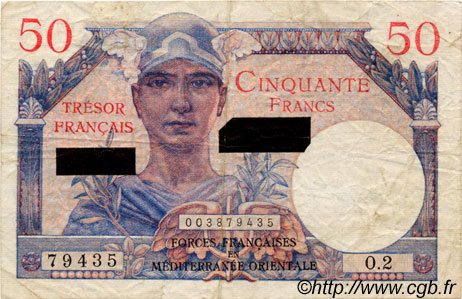 50 Francs SUEZ FRANKREICH  1956 VF.41.01 fSS