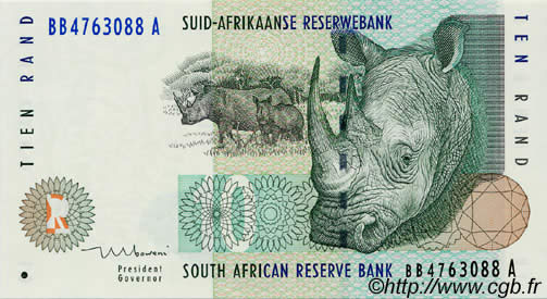 10 Rand SUDAFRICA  1999 P.123b FDC