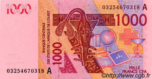 1000 Francs WEST AFRICAN STATES  2003 P.115Aa UNC