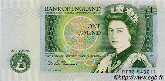 1 Pound ENGLAND  1982 P.377b UNC