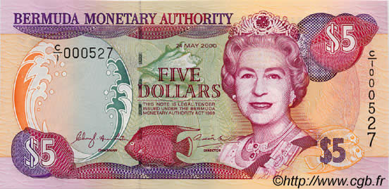 5 Dollars BERMUDA  2000 P.51 UNC