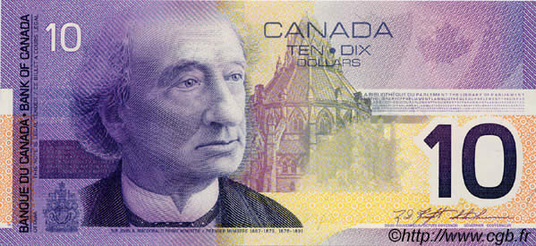 10 Dollars CANADA  2001 P.102a FDC