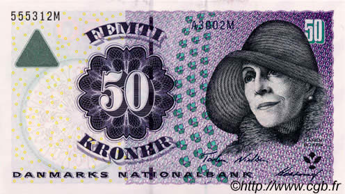 50 Kroner DINAMARCA  2000 P.055b FDC