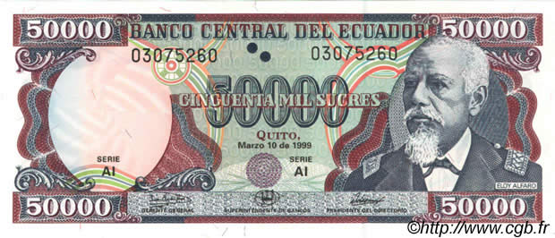 50000 Sucres EKUADOR  1999 P.130b ST