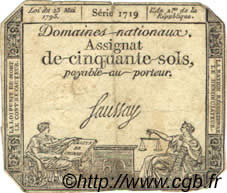 50 Sols FRANCE  1793 Laf.167 G