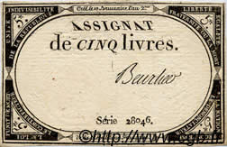 5 Livres FRANCIA  1793 Ass.46a RC a BC