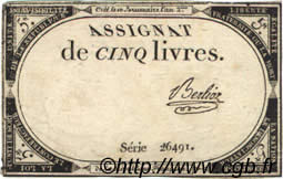 5 Livres FRANCIA  1793 Ass.46a MBC