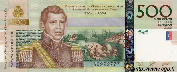 500 Gourdes HAITI  2004 P.277a UNC