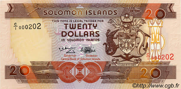 20 Dollars ISOLE SALAMONE  1996 P.21 FDC