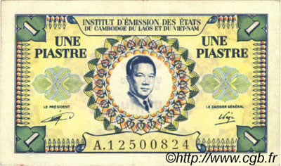 1 Piastre - 1 Dong FRENCH INDOCHINA  1952 P.104 XF