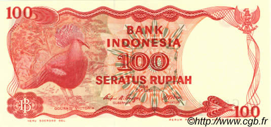 100 Rupiah INDONESIA  1984 P.122b UNC