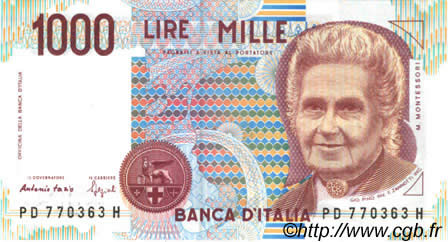 1000 Lire ITALIA  1990 P.114b FDC