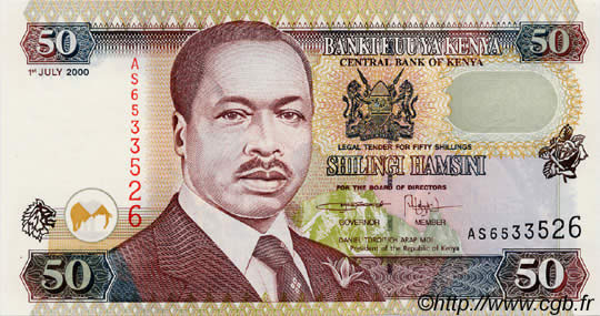 50 Shillings KENYA  2000 P.36e UNC