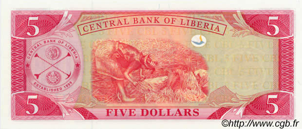 5 Dollars LIBERIA  2003 P.26a UNC