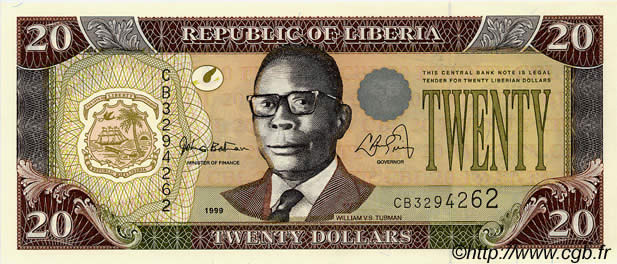 20 Dollars LIBERIA  1999 P.23 ST