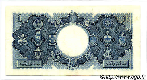 1 Dollar MALAYA y BRITISH BORNEO  1953 P.01a FDC
