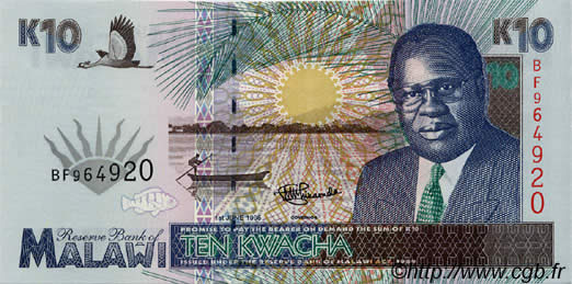 10 Kwacha MALAWI  1995 P.31 UNC