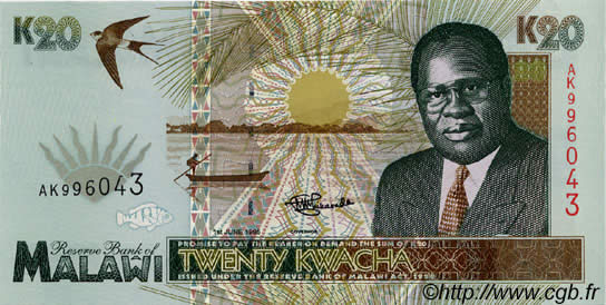 20 Kwacha MALAWI  1995 P.32 ST