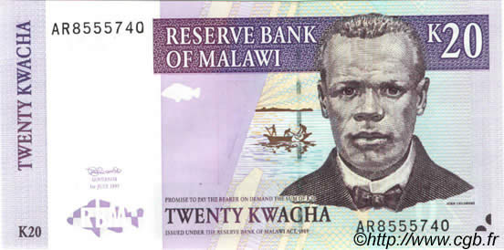 20 Kwacha MALAWI  1997 P.38a ST