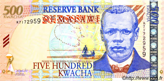 500 Kwacha MALAWI  2003 P.48A FDC