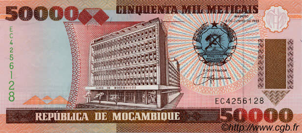 50000 Meticais MOZAMBIQUE  1993 P.138 UNC