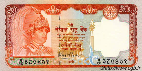 20 Rupees NEPAL  2002 P.47 UNC