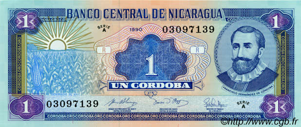 1 Cordoba NICARAGUA  1990 P.173 UNC