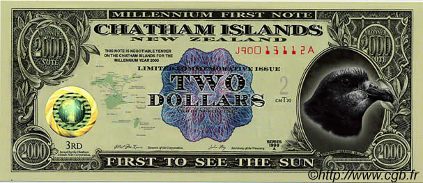 2 Dollars NUOVA ZELANDA
  1999 P.- FDC