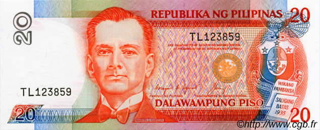 20 Piso PHILIPPINES  1994 P.170c UNC