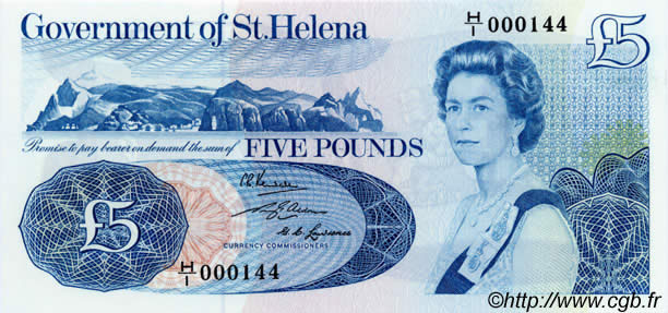 5 Pounds SAINTE HÉLÈNE  1976 P.07a NEUF