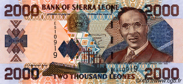 2000 Leones SIERRA LEONE  2002 P.26a FDC