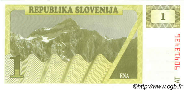 1 Tolar SLOVENIA  1990 P.01a FDC