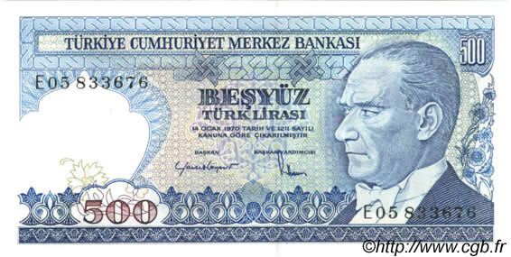 500 Lira TURCHIA  1983 P.195 FDC