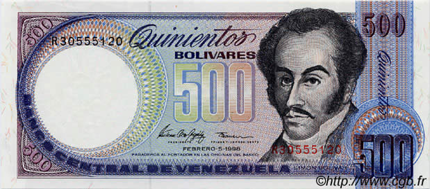 500 Bolivares VENEZUELA  1998 P.067f UNC