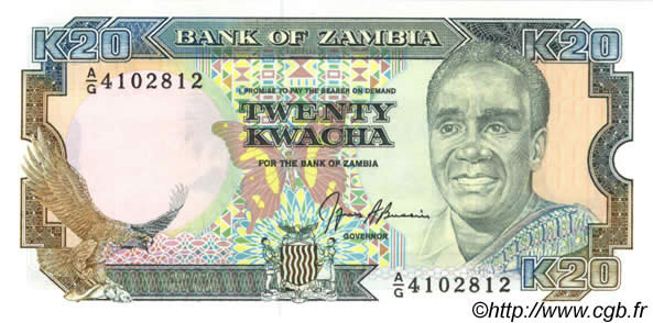 20 Kwacha ZAMBIA  1989 P.32b FDC