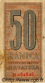 50 Banica CROATIA  1942 P.06 VF