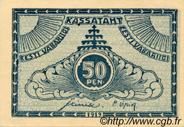 50 Penni ESTLAND  1919 P.42a fST