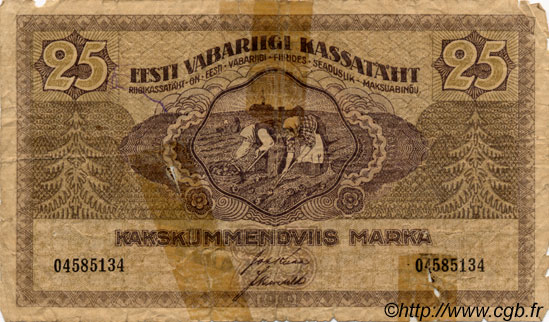 25 Marka ESTONIA  1919 P.47a MC