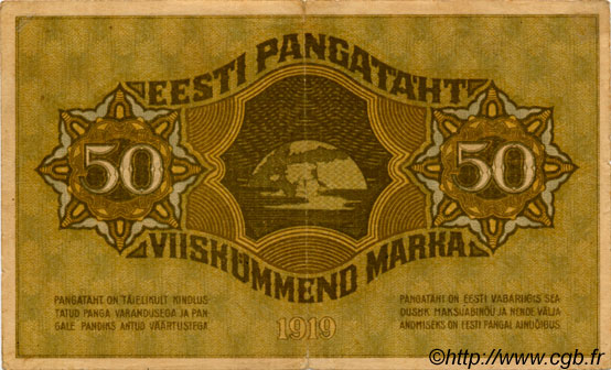50 Marka ESTONIE  1919 P.55a TTB+