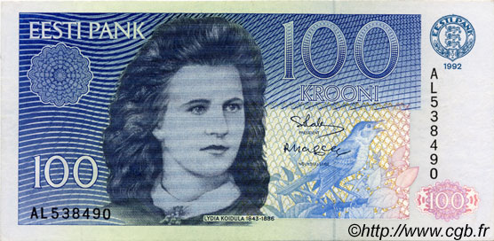 100 Krooni ESTLAND  1992 P.74b VZ+