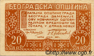 20 Para SERBIA  1920 P.-- VF