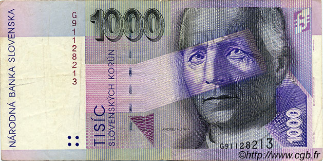 1000 Korun SLOVAKIA  1997 P.24c VF