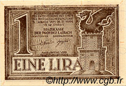1 Lira SLOVENIA Ljubljana 1944 P.R02 UNC