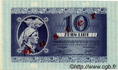 10 Lire SLOWENIEN Ljubljana 1944 P.R05 ST