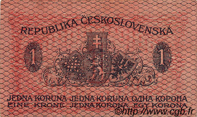 1 Koruna CZECHOSLOVAKIA  1919 P.006a VF